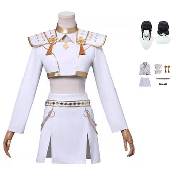 Kpop Demon Hunters Zoey Cosplay Costume White Dance Halloween Outfit Becostume